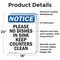 Signmission Please No Dishes In Sink Keep, 18 in W x Rectangle, Vinyl Decal OS-2PACK-NS-D-1824-V-17531 - alternate 4